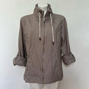 Dress Barn cotton pin stripe chore utility jacket